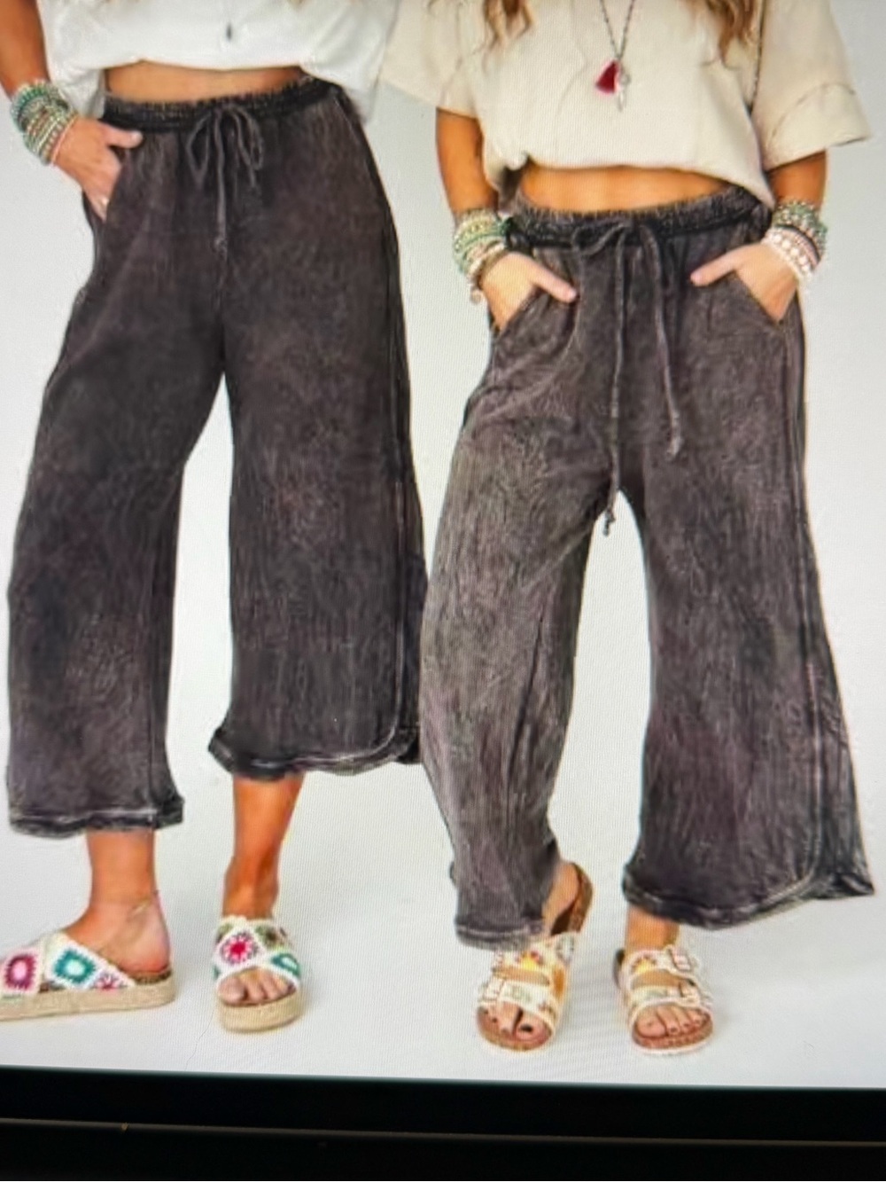 The Nest So Comfy Wide Leg Pant Petite Length Charcoal
